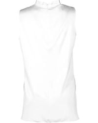 Adam Lippes - Drape-Neck Sleeveless Top - Lyst