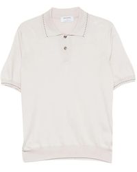 Gran Sasso - Embroidered-Trim Short-Sleeve Polo Shirt - Lyst