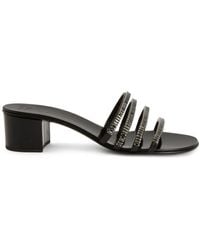 Giuseppe Zanotti - Iride Crystal-embellished Leather Sandals - Lyst