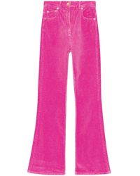 Ganni - Corduroy Organic-cotton Blend Flared Jeans - Lyst