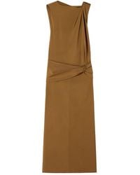 Lanvin - Twisted-Detail Sleeveless Midi Dress - Lyst