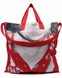 Sunnei - Party Print Cotton Tote Bag - Lyst