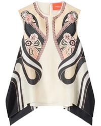 La DoubleJ - Blouse Fleurie À Épaules Dénudées - Lyst