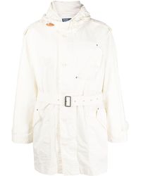 Polo Ralph Lauren - Belted-waist Hooded Cotton Parka - Lyst
