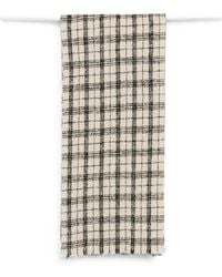 Destin - Check-Pattern Frayed Scarf - Lyst