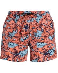 BOSS - Floral-Print Swim Shorts - Lyst