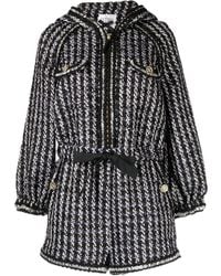 Edward Achour Paris - Tweed Hooded Short Jumpsuit - Lyst