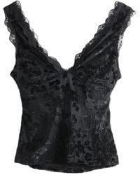 Free People - Haut À Fleurs Dévorées Bordé De Dentelle - Lyst