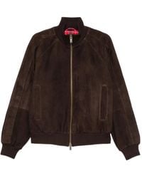 Baracuta - Long-Sleeve Leather Jacket - Lyst