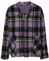 Palm Angels - Plaid-Check Cardigan - Lyst