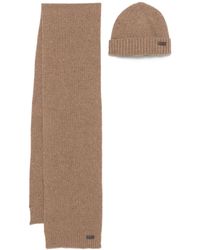 Barbour - Carlton Fleck Beanie And Scarf Set - Lyst
