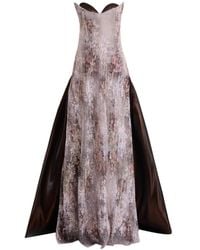 Gemy Maalouf - Strapless Sculpted-Neck Dress - Lyst