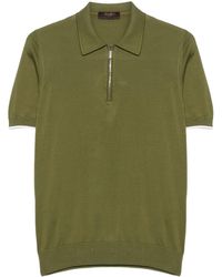 Moorer - Cotton Half-zipped Polo Shirt - Lyst