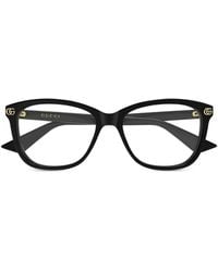 Gucci - Cat-Eye-Brille Mit Gg-Motiv - Lyst