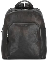 Orciani - Work Lagoon Grained Leather Backpack - Lyst