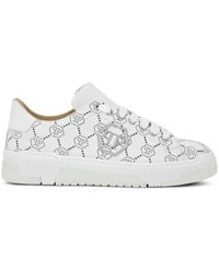 Philipp Plein - Monogram-Pattern Leather Sneakers - Lyst