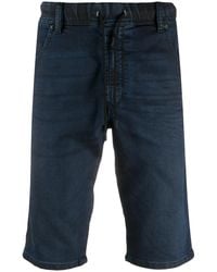 DIESEL - Knee-Length Denim Shorts - Lyst
