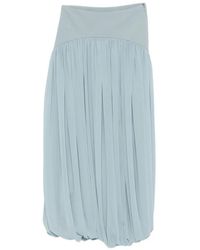 Abadia - Suri Pleated Midi Skirt - Lyst