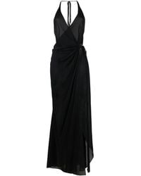 Louisa Ballou - Semi-Sheer Sleeveless Maxi Dress - Lyst