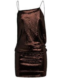 Alex Perry - Sequin-Embellished Draped Mini Dress - Lyst