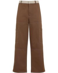 Off-White c/o Virgil Abloh - Braune baumwollhose stilvoll - Lyst
