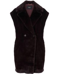 Seventy - Double-breasted Faux-fur Vest - Lyst