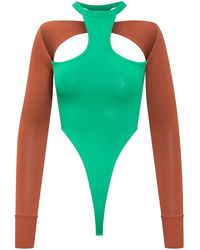 ALESSANDRO VIGILANTE - Two-Tone Bodysuit - Lyst