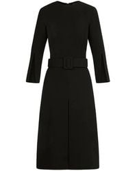 Oscar de la Renta - Split-Sleeve Wool-Blend Dress - Lyst