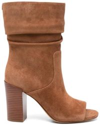MICHAEL Michael Kors - Shayna Slouchy Open-Toe Ankle Boots - Lyst