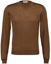 Piacenza Cashmere - Long-Sleeve V-Neck Sweater - Lyst