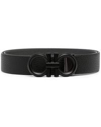 Ferragamo - Gancini Leather Reversible Belt - Lyst