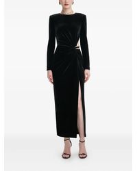 Self-Portrait - Robe En Velours À Coupe Mi-Longue - Lyst