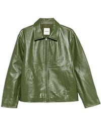 Sandro - Zip-Front Leather Jacket - Lyst