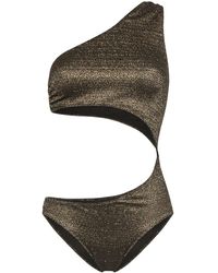 Lisa Marie Fernandez Uitgesneden Badpak - Metallic