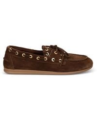POSA - Mocassins En Daim À Lacets - Lyst
