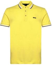 BOSS - Contrast-Trim Polo Shirt - Lyst