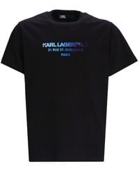 Karl Lagerfeld - T-Shirt mit Logo-Print - Lyst