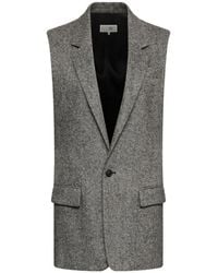 MM6 by Maison Margiela - Dotty Tweed Gilet - Lyst