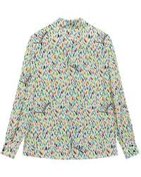 Valentino Garavani - Logo-Print Silk Shirt - Lyst