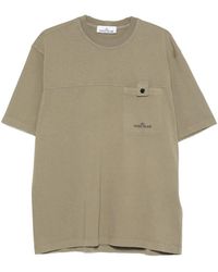 Stone Island - Logo-Print Chest-Pocket T-Shirt - Lyst