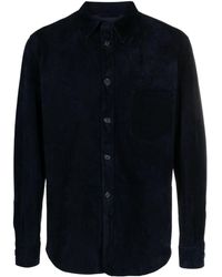 Giorgio Armani - Tonal Suede Shirt - Lyst