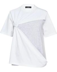 BONBOM - T-Shirt Cache-Cœur À Design Asymétrique - Lyst