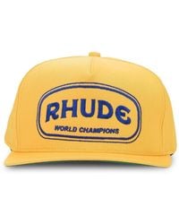 Rhude - Logo-Embroidery Baseball Cap - Lyst