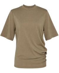 Club21 Collection - Ruched Mock-Neck T-Shirt - Lyst