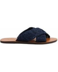 Manebí - Sandalias De Rafia Con Tiras Cruzadas - Lyst