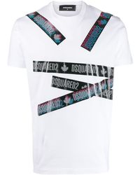 DSquared² Logo Tape T-shirt - White