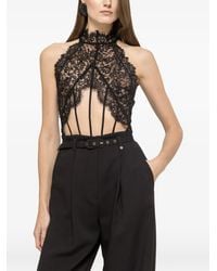 Nissa - Sequin Lace Bodysuit - Lyst
