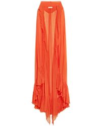Blumarine - Hooded Ruffled Cape - Lyst