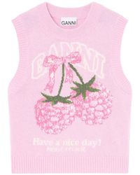 Ganni - Wool Vest - Lyst