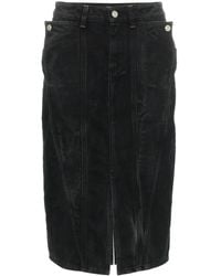 Givenchy - High Waisted Fitted Denim Skirt - Lyst